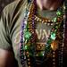 A bar patron wears beads and necklaces at Conor O'Neill's on Sunday, March 17. Daniel Brenner I AnnArbor.com